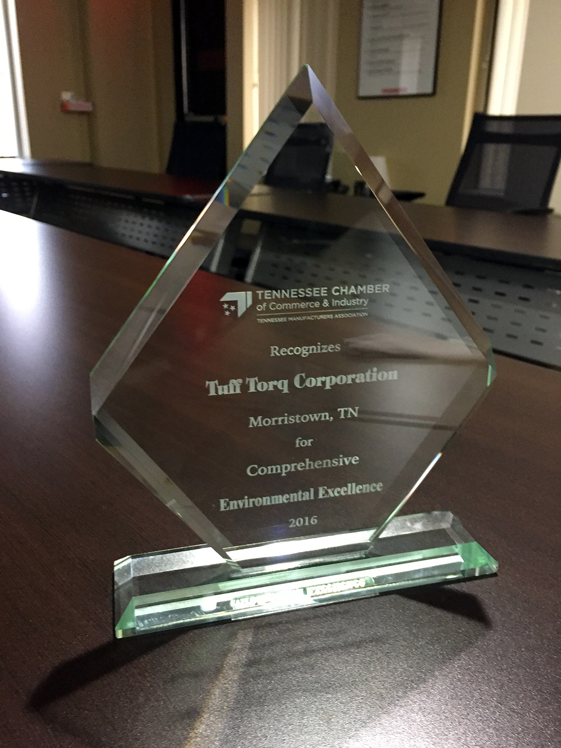 Tuff Torq Environmental Award - Comprehensive Environmental Excellence Award